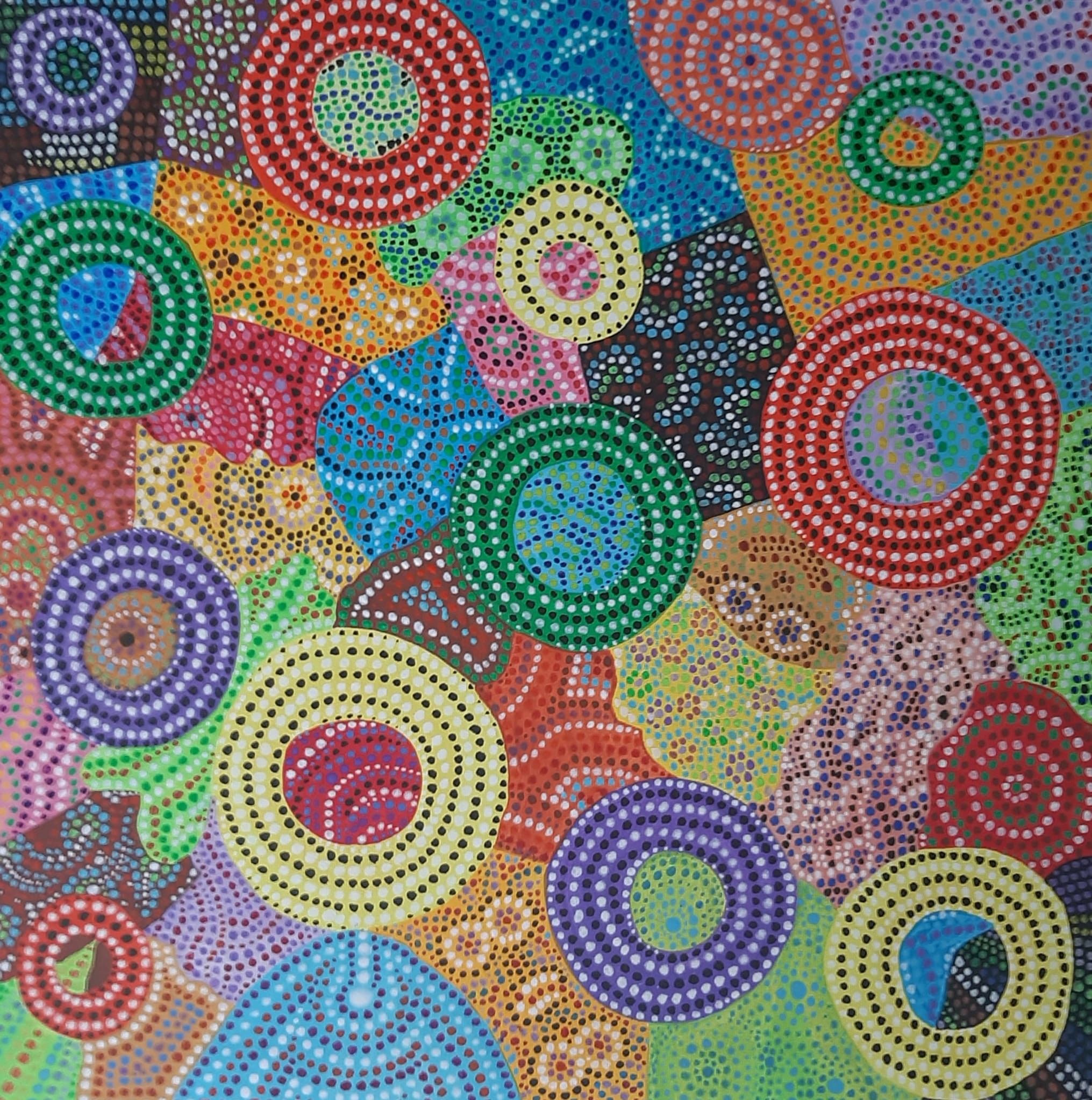 ACRILICO SU TELA  COSTANTINO GIOVINE ' 41  60 '  dimensioni L 60 x H 60 cm.