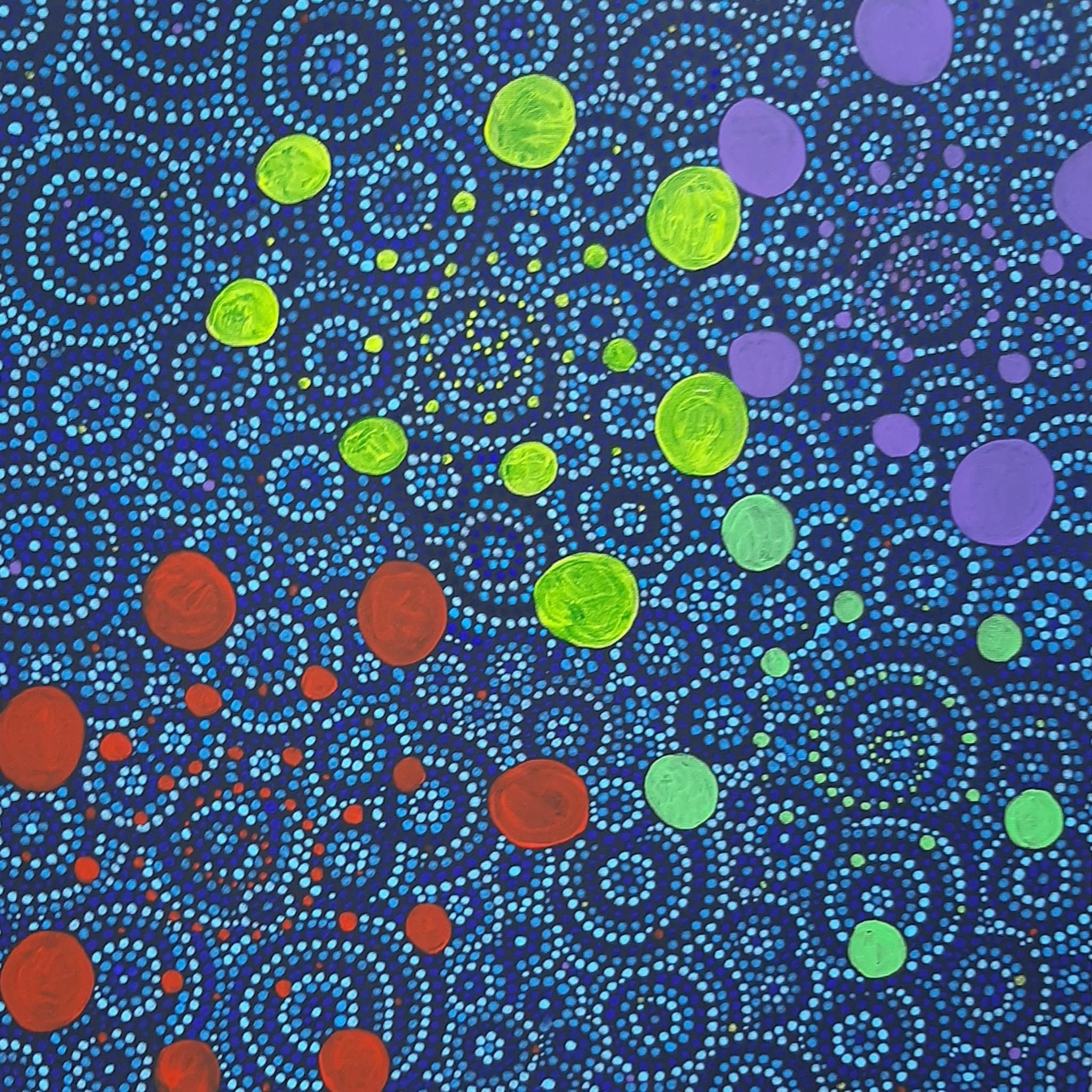 ACRILICO SU TELA  COSTANTINO GIOVINE ' AMICIZIA '  dimensioni L 60 x H 60 cm.