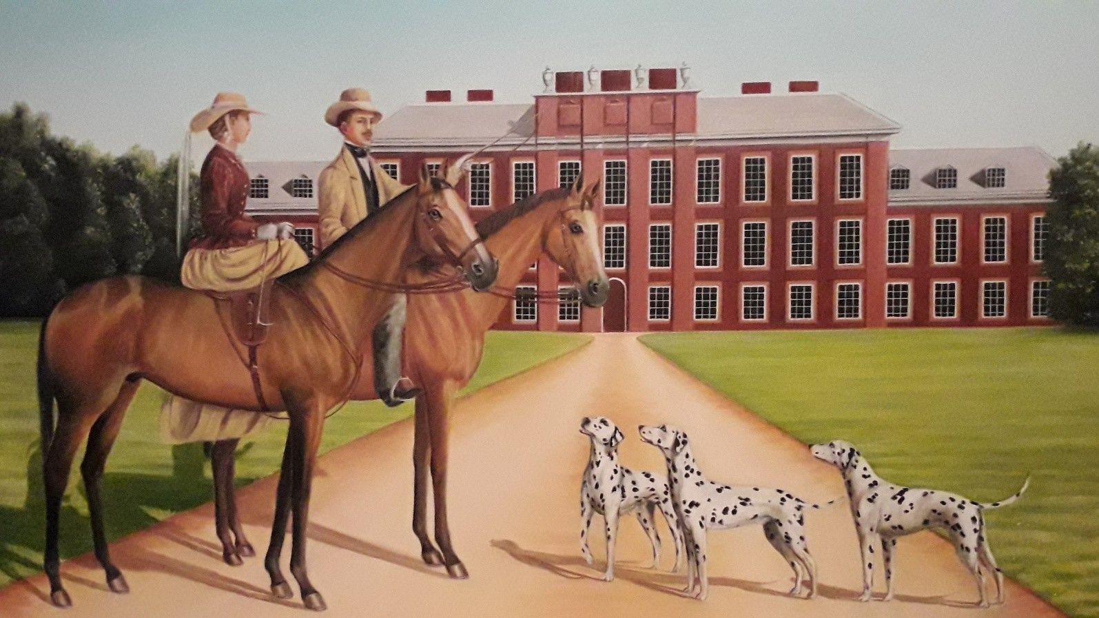 OLIO SU TELA  VALERIA BERGAMI ' DAVANTI ALLA VILLA '   dimensioni L 70 x H 100 cm.