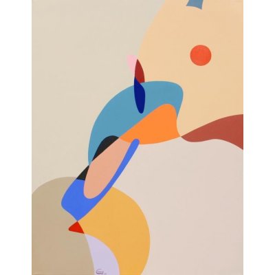 ACRILICO SU TELA GIORGIO SOAVE ' SCHEMETTERLINGE N. 2 ' dimensioni L 60 x H 80 cm.