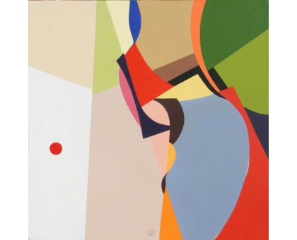 ACRILICO SU TELA GIORGIO SOAVE ' FUGA ' dimensioni L 70 x H 70 cm.