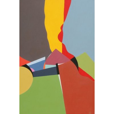 ACRILICO SU TELA GIORGIO SOAVE ' ABBEVERATOIO ' dimensioni L 60 x H 90 cm.