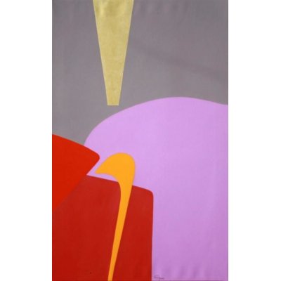 ACRILICO SU TELA GIORGIO SOAVE ' ASPETTANDO N.6 ' dimensioni L 50 x H 80 cm.