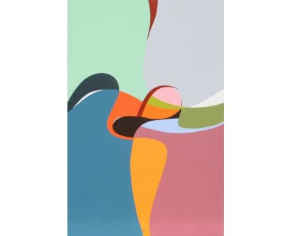 ACRILICO SU TELA GIORGIO SOAVE ' FORZE DINAMICHE N. 1 ' dimensioni L 60 x H 90 cm.