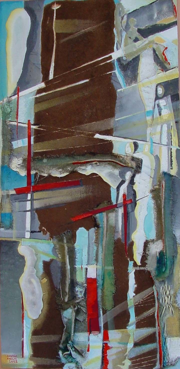 ACRILICO SU TAVOLA  ANDREA MELIS ' COMPROMESSI '  dimensioni L 60 x H 60 cm.
