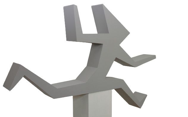 SCULTURA IN LEGNO  BANDINI  ALESSIO  ' JUMP  '  dimensioni L 200 x H 130 x P  20 cm.
