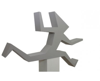 SCULTURA IN LEGNO BANDINI ALESSIO ' JUMP ' dimensioni L 200 x H 130 x P 20 cm.