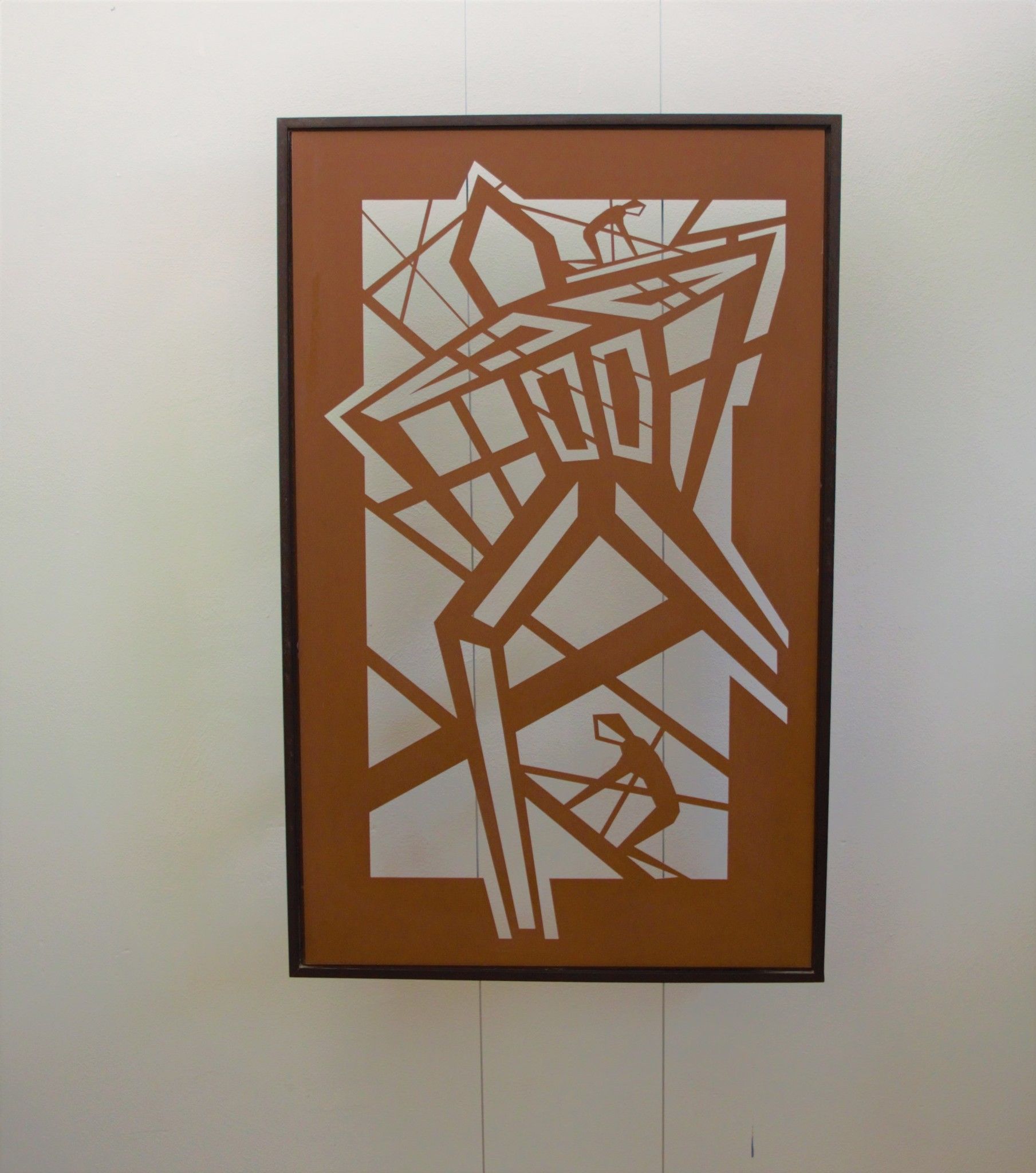 TAGLIO DI ACCIAIO ALESSIO  BANDINI '  UNIVERSAL OCCUPATION  '  dimensioni L 76 x H 120 cm.