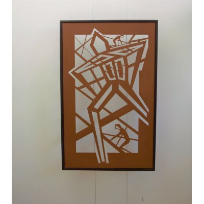 TAGLIO DI ACCIAIO ALESSIO BANDINI ' UNIVERSAL OCCUPATION ' dimensioni L 76 x H 120 cm.