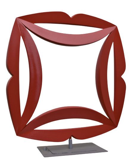 SCULTURA IN ACCIAIO  E RESINA  ALESSIO  BANDINI ' SQUARE KISS  '  dimensioni L 76 x H 82 cm.