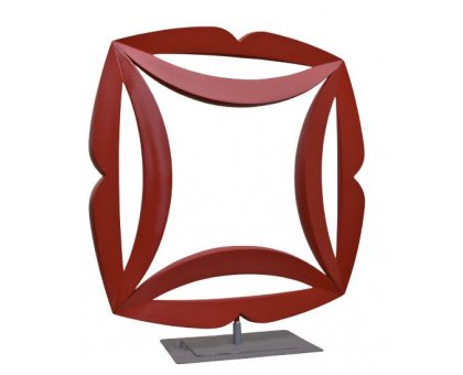 SCULTURA IN ACCIAIO E RESINA ALESSIO BANDINI ' SQUARE KISS ' dimensioni L 76 x H 82 cm.