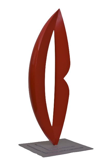 SCULTURA IN METALLO E RESINA  BANDINI ALESSIO ' KISS '  dimensioni L 27 x H 65 cm.
