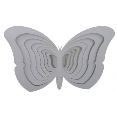 TAGLIO DI ACCIAIO BANDINI ALESSIO ' WHITE BUTTERFLY ' dimensioni L 120 x H 77 x P 20 cm.