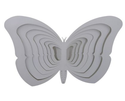 TAGLIO DI ACCIAIO BANDINI ALESSIO ' WHITE BUTTERFLY ' dimensioni L 120 x H 77 x P 20 cm.