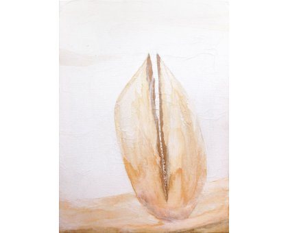 COLLAGE SU TELA LUISA PINERI ' SEME ' dimensioni L 50 x H 35 cm.