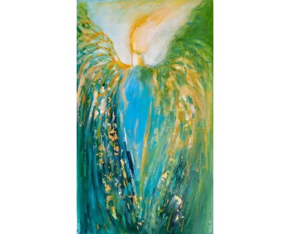 OLIO SU TELA EMMA CAROSI ' PRESENZA ' dimensioni L 40 x 65 cm.