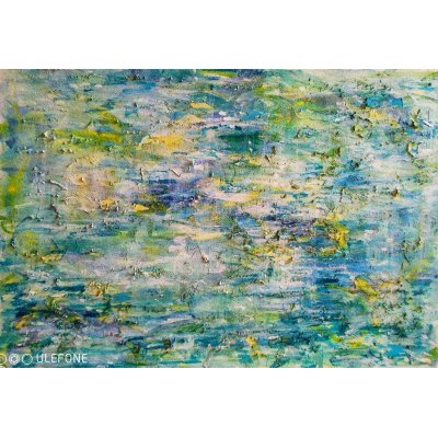 MIXED MEDIA SU CARTA EMMA CAROSI ' ASTRATTO DI LUCI ' dimensioni L 70 x H 80 cm.