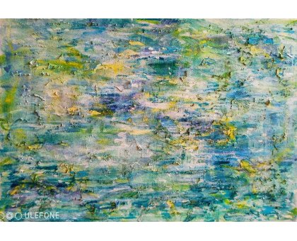 MIXED MEDIA SU CARTA EMMA CAROSI ' ASTRATTO DI LUCI ' dimensioni L 70 x H 80 cm.