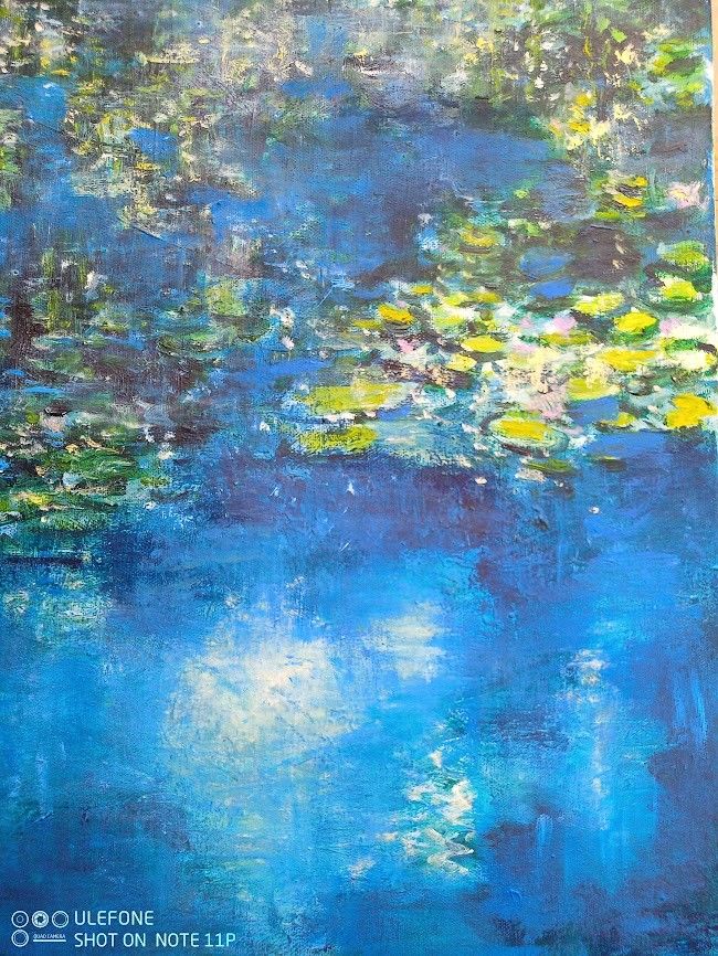OLIO SU TELA  EMMA  CAROSI ' PICCOLI  RIFLESSI '  dimensioni L 40 x H 50 cm.