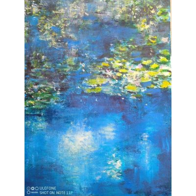 OLIO SU TELA EMMA CAROSI ' PICCOLI RIFLESSI ' dimensioni L 40 x H 50 cm.