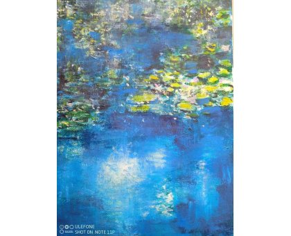 OLIO SU TELA EMMA CAROSI ' PICCOLI RIFLESSI ' dimensioni L 40 x H 50 cm.