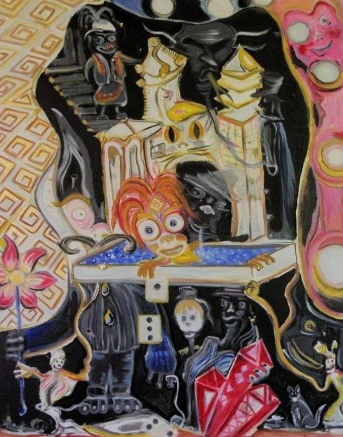 MIXED MEDIA SU TELA  SIMONE SCHIAVO ' ALCOR '  dimensioni L 40 x H 50 cm.