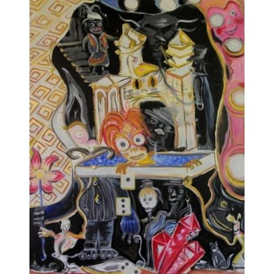 MIXED MEDIA SU TELA SIMONE SCHIAVO ' ALCOR ' dimensioni L 40 x H 50 cm.