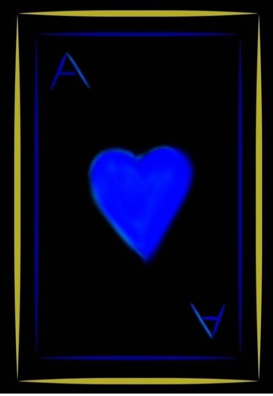 DIGITAL ART  SIMONE SCHIAVO ' LA CARTA DA GIOCO '  dimensioni L 50 x H 50 cm.