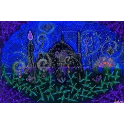 DIGITAL ART SIMONE SCHIAVO ' L 'ACCHIAPPASOGNI ' dimensioni L 50 x H 50 cm.