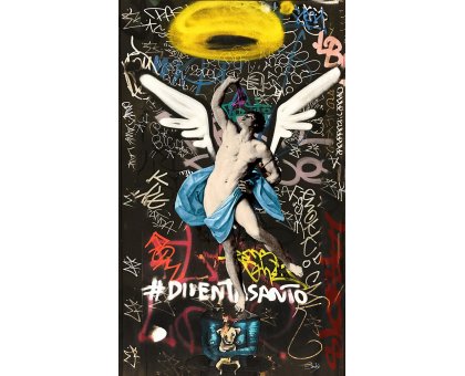 FOTOGRAFIA DIGITALE SU TELA - ARTISTA SLASKY - TITOLO " SANSONE " cm. L 60 x H 100