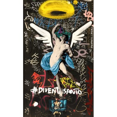 FOTOGRAFIA DIGITALE SU TELA - ARTISTA SLASKY - TITOLO " SANSONE " cm. L 60 x H 100