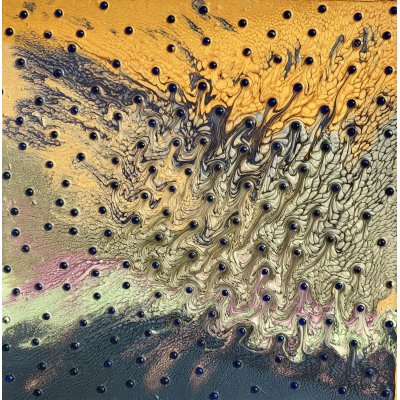 MIXED MEDIA BARBARA PECORARI ' CORAL LIFE ' dimensioni L 40 x H 40 cm.