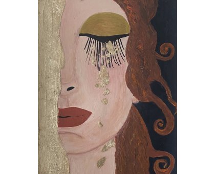 MIXED MEDIA SU TELA ANNARITA PANCINI ' LE LACRIME DI FREYA ' dimensioni L 30 x H 40 cm.