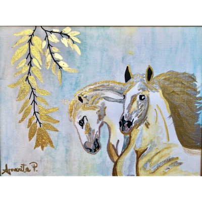 MIXED MEDIA SU TELA ANNARITA PANCINI ' INARRESTABILE ' dimensioni L 30 x H 40 cm.