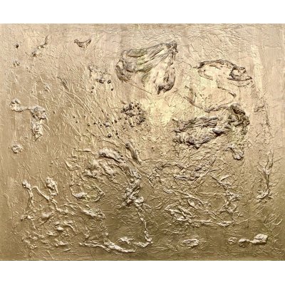 MIXED MEDIA SU TELA ANNARITA PANCINI ' CONCETTO LUNARE ' dimensioni L 100 x H 120 cm.