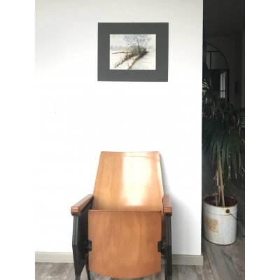 ACQUERELLO SU CARTA ARCHES JESSICA MARIANI ' IL SENTIERO AZZURRO ' dimensioni L 52 x H 42,5 cm.