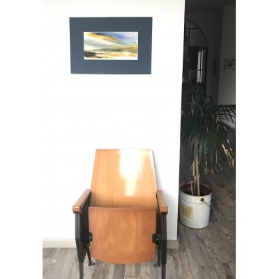 ACQUERELLO SU CARTA ARCHES JESSICA MARIANI ' CIELO E ORO ' dimensioni L 58 x H 38 cm.