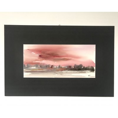 ACQUERELLO SU CARTA ARCHES JESSICA MARIANI ' DELICATO RESPIRO ' dimensioni L 58 x H 38 cm.