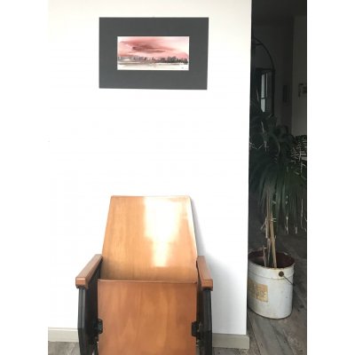 ACQUERELLO SU CARTA ARCHES JESSICA MARIANI ' DELICATO RESPIRO ' dimensioni L 58 x H 38 cm.