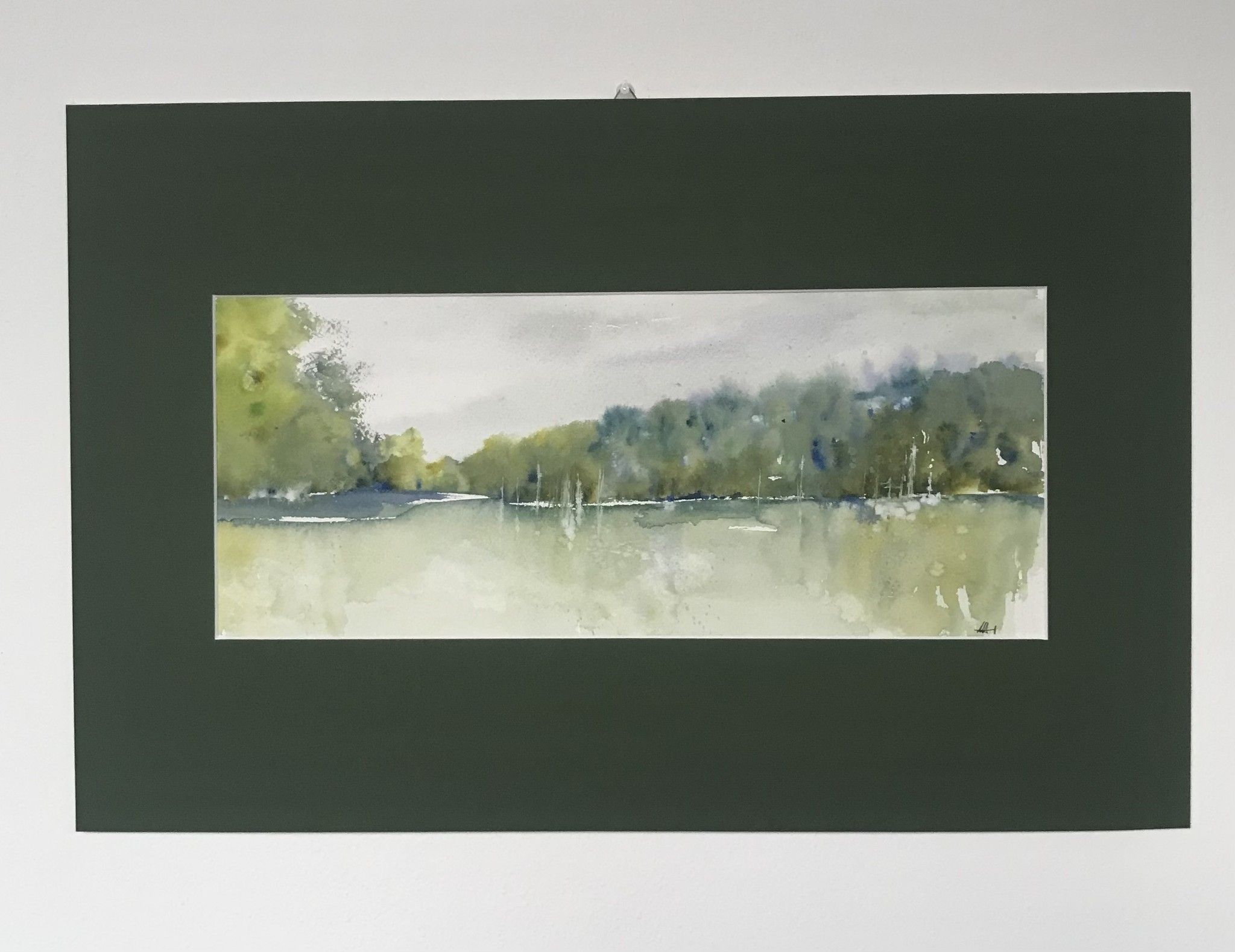 ACQUERELLO SU CARTA ARCHES JESSICA  MARIANI ' RIFLESSI '  dimensioni L 58 x H 38 cm.