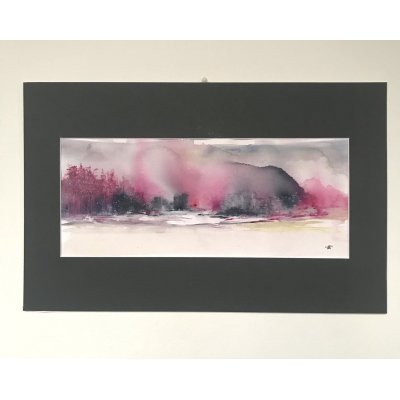 ACQUERELLO SU CARTA ARCHES JESSICA MARIANI ' ARIA RAREFATTA ' dimensioni L 58 x H 38 cm.