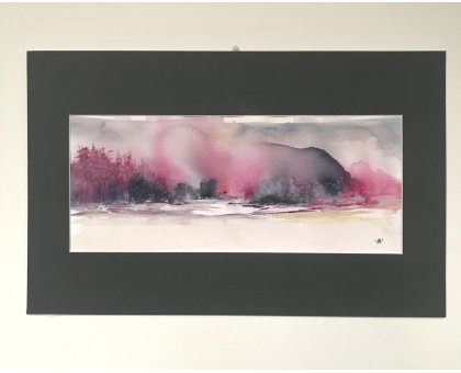 ACQUERELLO SU CARTA ARCHES JESSICA MARIANI ' ARIA RAREFATTA ' dimensioni L 58 x H 38 cm.