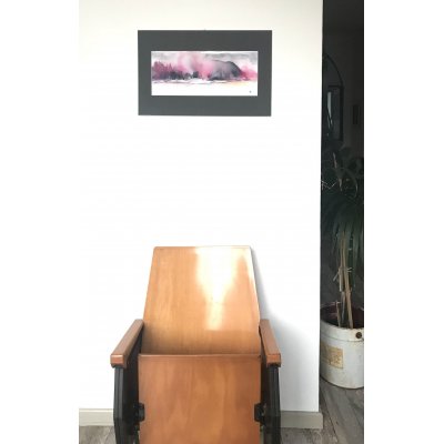 ACQUERELLO SU CARTA ARCHES JESSICA MARIANI ' ARIA RAREFATTA ' dimensioni L 58 x H 38 cm.