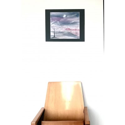 ACQUERELLO SU CARTA ARCHES JESSICA MARIANI ' LA QUIETE ROSA ' dimensioni L 52 x H 42,5 cm.