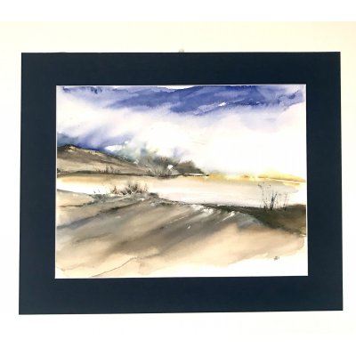 ACQUERELLO SU CARTA ARCHES JESSICA MARIANI ' DUNE ' dimensioni L 52 x H 42,5 cm.