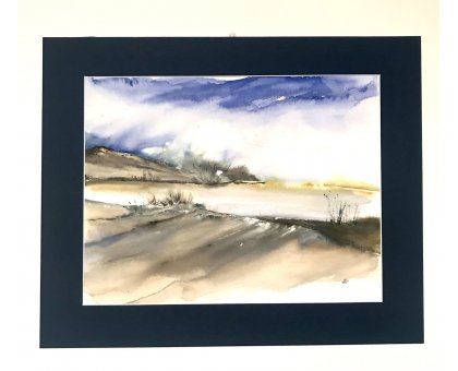 ACQUERELLO SU CARTA ARCHES JESSICA MARIANI ' DUNE ' dimensioni L 52 x H 42,5 cm.