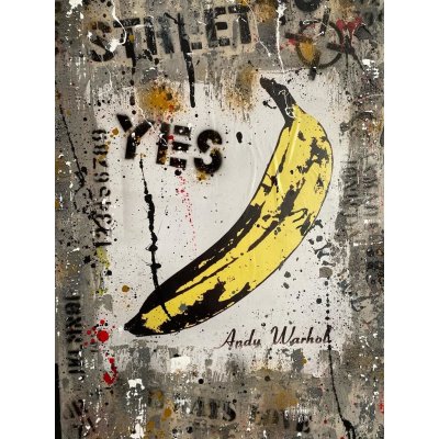 MIXED MEDIA SU TELA FRANCESCO CAMPANELLA ' SUNDAY MORNING II ' dimensioni L 70 x H 100 cm.