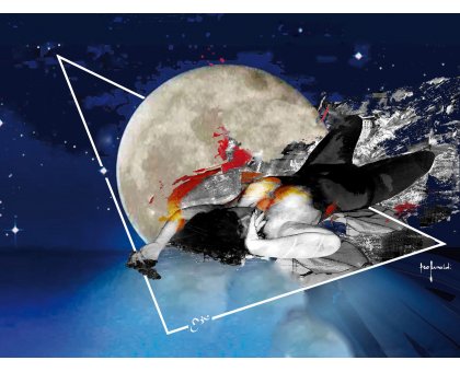 MIXED MEDIA SU TELA EZIO RANALDI ' PER ELISA ' dimensioni L 100 x H 75 cm.