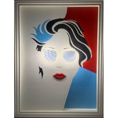 INSTALLAZIONE PINO POLISCA ' SGUARDI POP 4 ' dimensioni L 30 x H 40 cm.