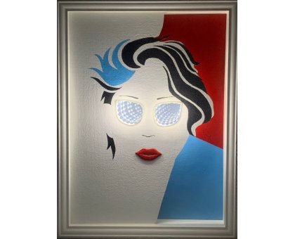 INSTALLAZIONE PINO POLISCA ' SGUARDI POP 4 ' dimensioni L 30 x H 40 cm.